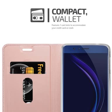 Honor 8 / 8 PREMIUM lommebokdeksel etui (rosa)