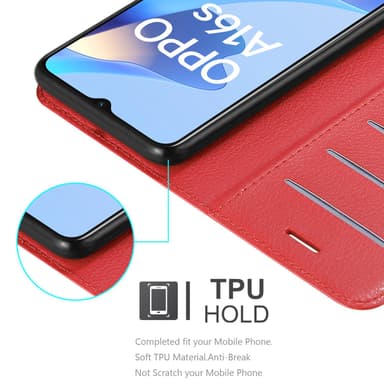 Oppo A16s / A54s Deksel Etui Case (rød)