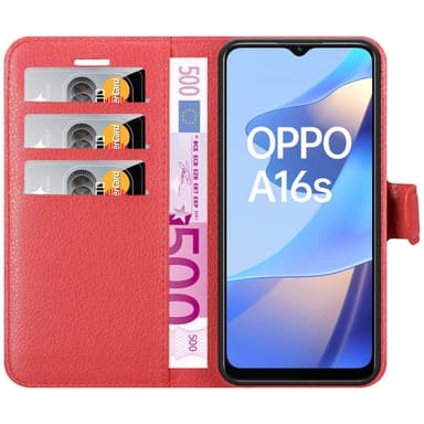 Oppo A16s / A54s Deksel Etui Case (rød)
