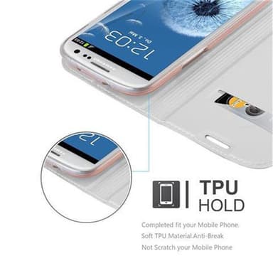 Samsung Galaxy S3 / S3 NEO lommebokdeksel etui (sølv)