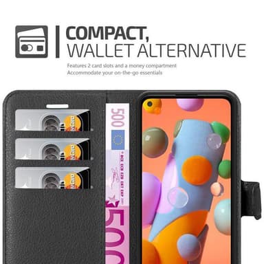 Samsung Galaxy A11 / M11 Deksel Etui Case (svart)