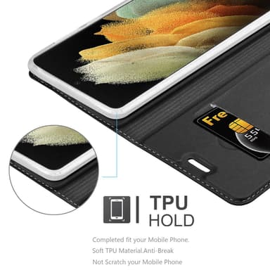 Samsung Galaxy S21 ULTRA lommebokdeksel etui (svart)