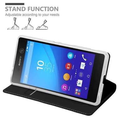 Sony Xperia M5 lommebokdeksel etui (svart)