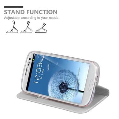 Samsung Galaxy S3 / S3 NEO lommebokdeksel etui (sølv)