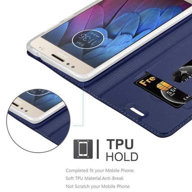 Motorola MOTO G5S PLUS lommebokdeksel etui (blå)