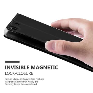 Sony Xperia M5 lommebokdeksel etui (svart)