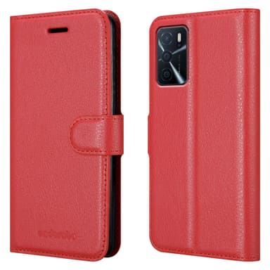 Oppo A16s / A54s Deksel Etui Case (rød)