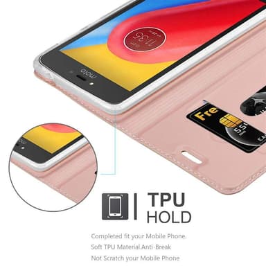 Motorola MOTO C lommebokdeksel etui (rosa)