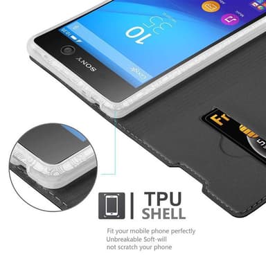 Sony Xperia M5 lommebokdeksel etui (svart)