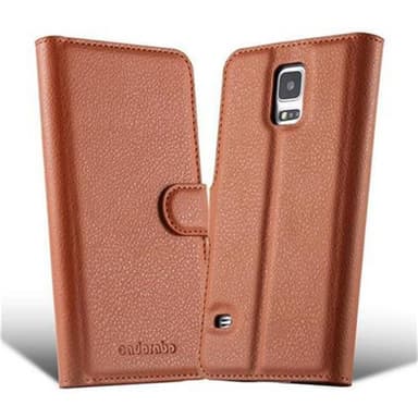 Samsung Galaxy S5 / S5 NEO Deksel Etui Case (brun)