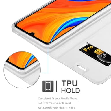 Huawei Y6S lommebokdeksel etui (sølv)