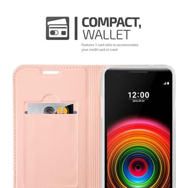 LG X POWER lommebokdeksel etui (rosa)