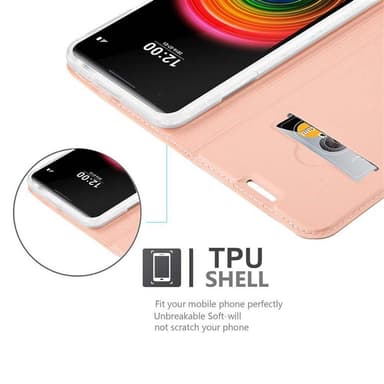 LG X POWER lommebokdeksel etui (rosa)