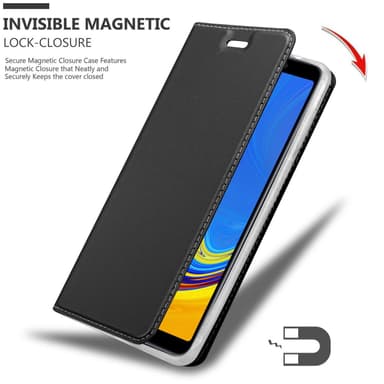 Samsung Galaxy A7 2018 lommebokdeksel etui (svart)
