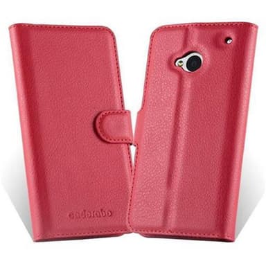 HTC ONE M7 Deksel Etui Case (rød)