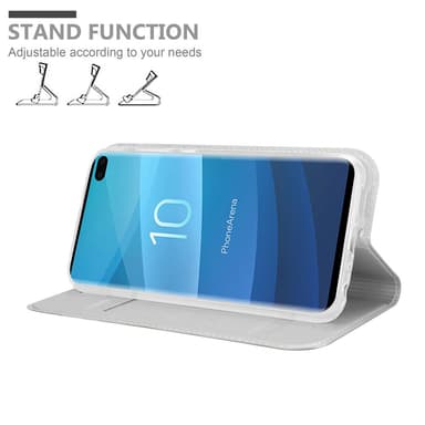 Samsung Galaxy S10 PLUS lommebokdeksel etui (sølv)