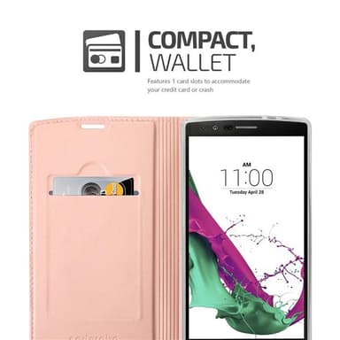 LG G4 / G4 PLUS lommebokdeksel etui (rosa)