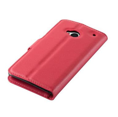 HTC ONE M7 Deksel Etui Case (rød)