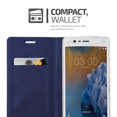 Nokia 3 2017 lommebokdeksel etui (blå)