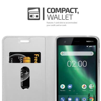 Nokia 2 2017 lommebokdeksel etui (sølv)