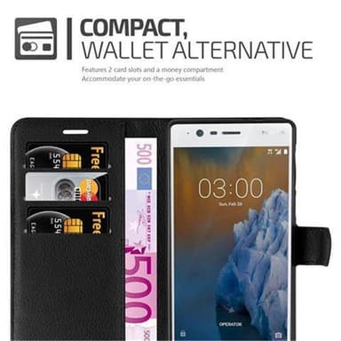 Nokia 3 2017 Deksel Etui Case (svart)