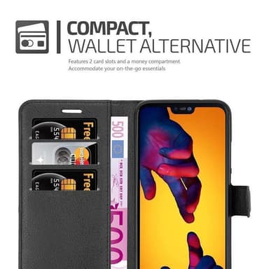 Huawei P20 LITE 2018 / NOVA 3E Deksel Etui Case (svart)
