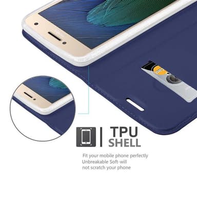 Motorola MOTO G5 PLUS lommebokdeksel etui (blå)