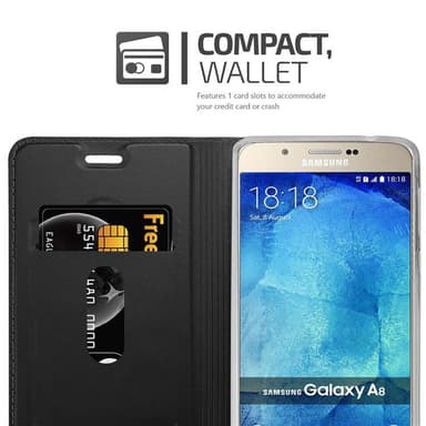 Samsung Galaxy A8 2015 lommebokdeksel etui (svart)