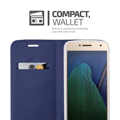 Motorola MOTO G5 PLUS lommebokdeksel etui (blå)