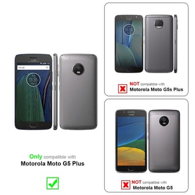 Motorola MOTO G5 PLUS lommebokdeksel etui (svart)
