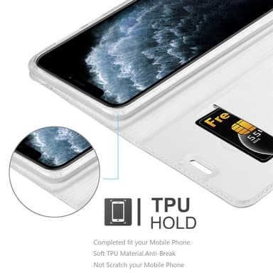 iPhone 11 PRO MAX lommebokdeksel etui (sølv)