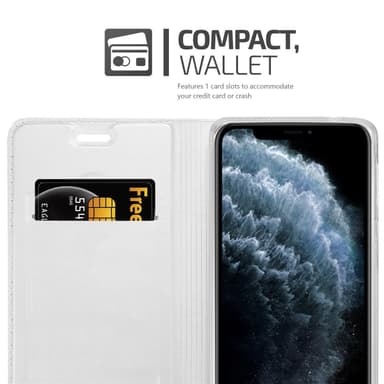 iPhone 11 PRO MAX lommebokdeksel etui (sølv)