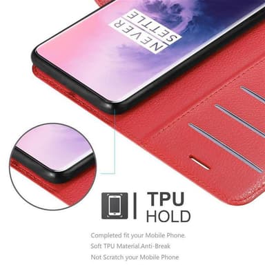 OnePlus 7 PRO Deksel Etui Case (rød)