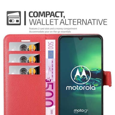 Motorola MOTO G8 PLUS Deksel Etui Case (rød)