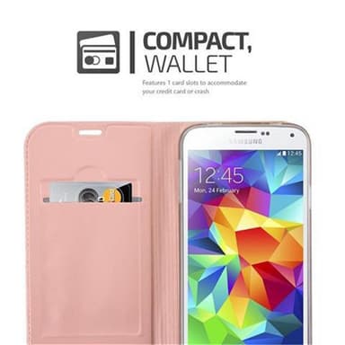Samsung Galaxy S5 / S5 NEO lommebokdeksel etui (rosa)
