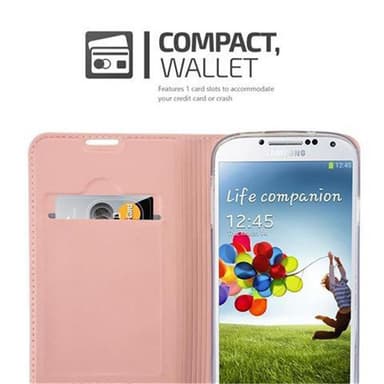 Samsung Galaxy S4 lommebokdeksel etui (rosa)
