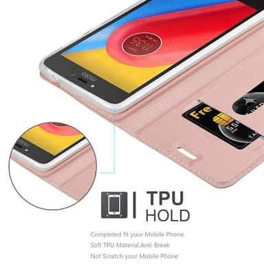 Motorola MOTO C PLUS lommebokdeksel etui (rosa)