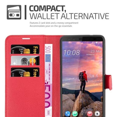 HTC U12 PLUS Deksel Etui Case (rød)