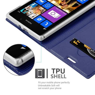 Nokia Lumia 925 lommebokdeksel etui (blå)