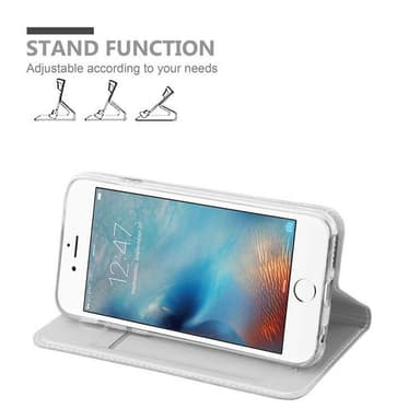 iPhone 6 PLUS / 6S PLUS lommebokdeksel etui (sølv)
