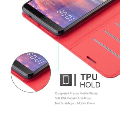 HTC U12 PLUS Deksel Etui Case (rød)