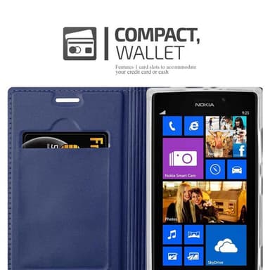 Nokia Lumia 925 lommebokdeksel etui (blå)