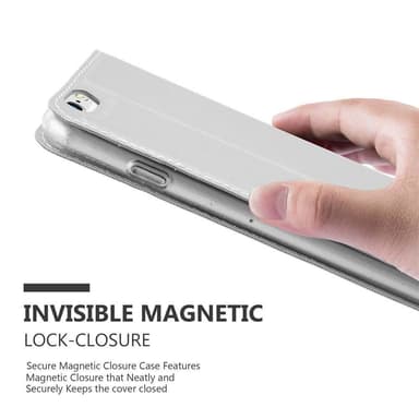 iPhone 6 PLUS / 6S PLUS lommebokdeksel etui (sølv)