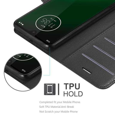 Motorola MOTO G7 / G7 PLUS Deksel Etui Case (svart)