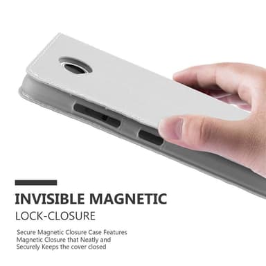 Nokia Lumia 650 lommebokdeksel etui (sølv)
