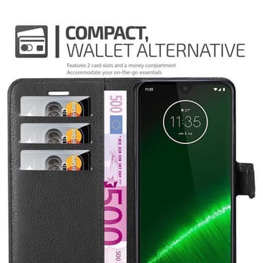 Motorola MOTO G7 / G7 PLUS Deksel Etui Case (svart)