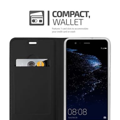 Huawei P10 LITE lommebokdeksel etui (svart)