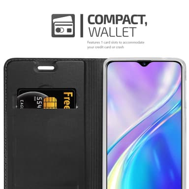 Realme X2 / XT / Oppo K5 lommebokdeksel etui (svart)