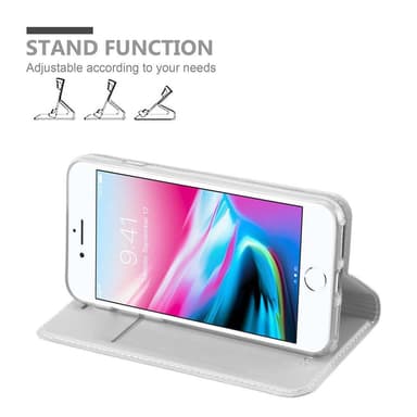 iPhone 7 / 7S / 8 / SE 2020 lommebokdeksel etui (sølv)