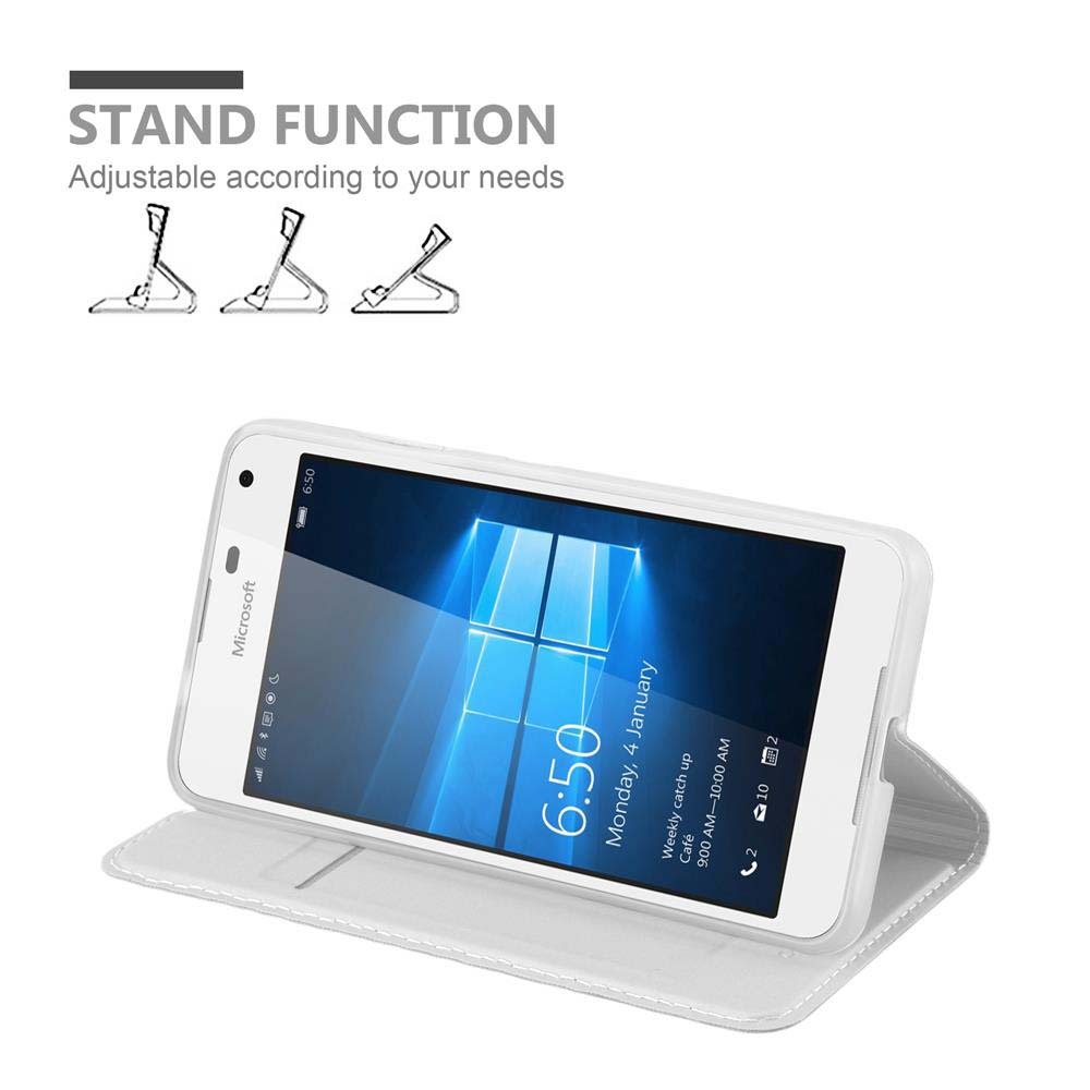 Nokia Lumia 650 lommebokdeksel etui (sølv)
